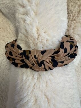 J. Crew Leopard Knot Headband NWT